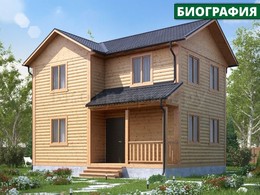 Деревянный дом из проф бруса "ДБ-57"