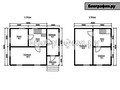 планировка двухэтажного дома КД-33