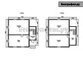 Схема с размерами и площадьми комнат КД-44