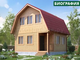 Деревянный дом по проекту "ДБ-16"
